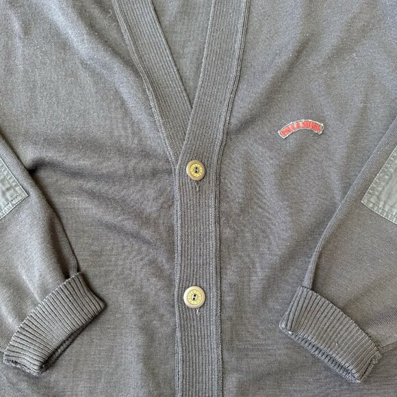Paul & Shark Cardigan Mens Large Wool Blend Knit Sweater Elbow Patches Italy - Picture 3 of 6